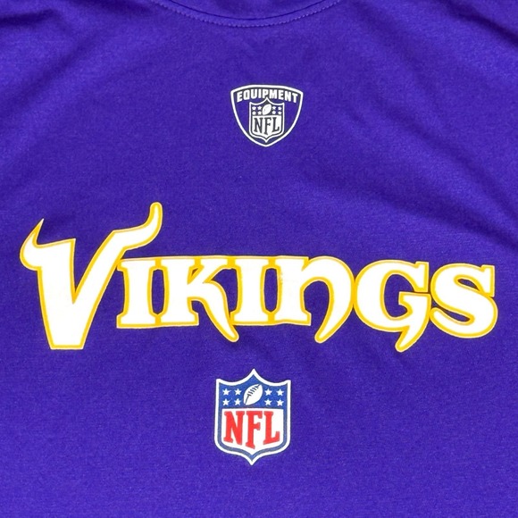 Minnesota Vikings Vintage Shirt Men's Large Purple‎ 2000s Y2K NFL Short Sleeve - Picture 2 of 5